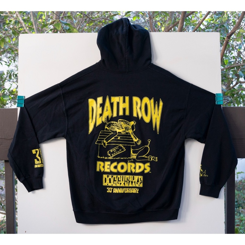 Death Row Records Snoop Dogg Doggystyle 30th Anniversary Hoodie Black Size L